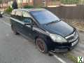 Photo Black Vauxhall, ZAFIRA, MPV (7 Seater) 2008, Manual, 1.6L Petrol, 5 doors, MOT Sep Repair needed