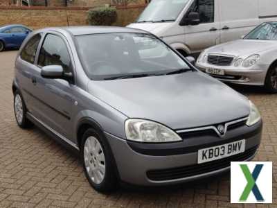 Photo VAUXHALL CORSA 1.0 ACTIVE 12v 2003 03 REG MET GREY 3 DOORS 5 SPEED MANUAL A/C ONLY 52K ULEZ FREE